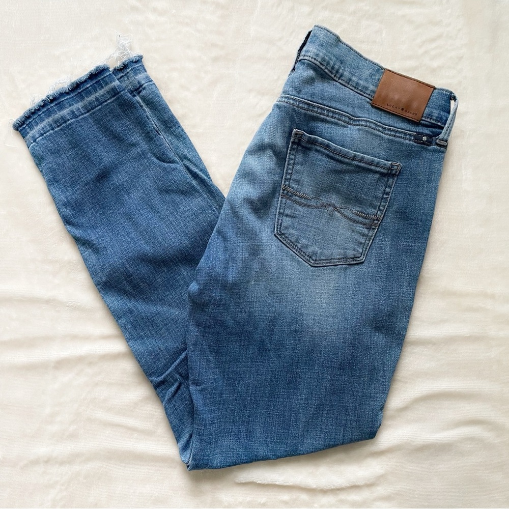 LUCKY BRAND Straight Leg Raw Hem Jeans 8/29